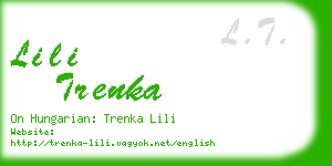 lili trenka business card